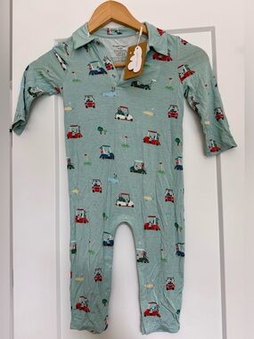 Angel Dear NWT Golf Cart Print One-Piece Footie